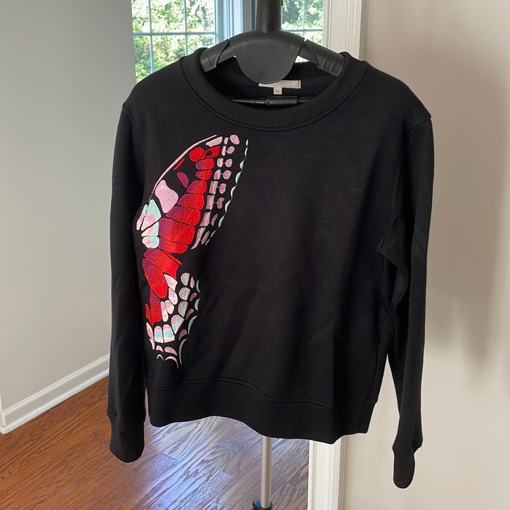 Maje Butterfly Embroidered Sweatshirt